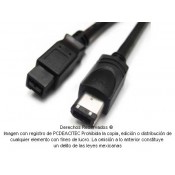 Cable FireWire 800 / 400 de 9 a 6 pines 1.8 m